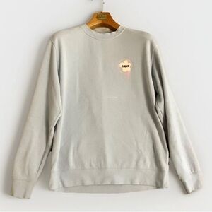 Van Off The Wall Long Sleeve Sweater Powder Blue with flowers women’s size L